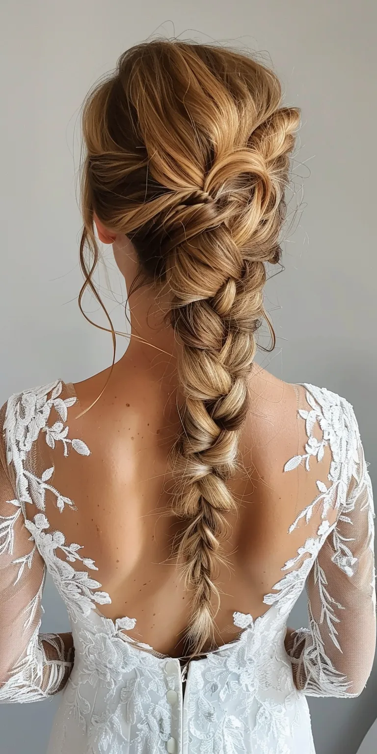 front braid hairstyle Waterfall braids, Boho French braid, Braid, Updo