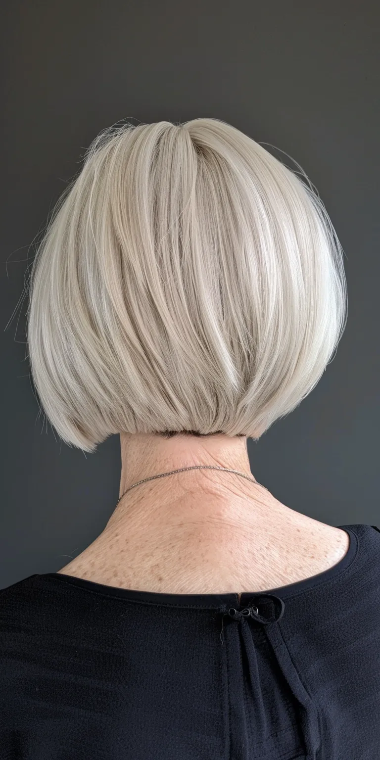 short bob haircuts for women Asymmetric cut, Short brush Professional Digital perm, Pixie cut