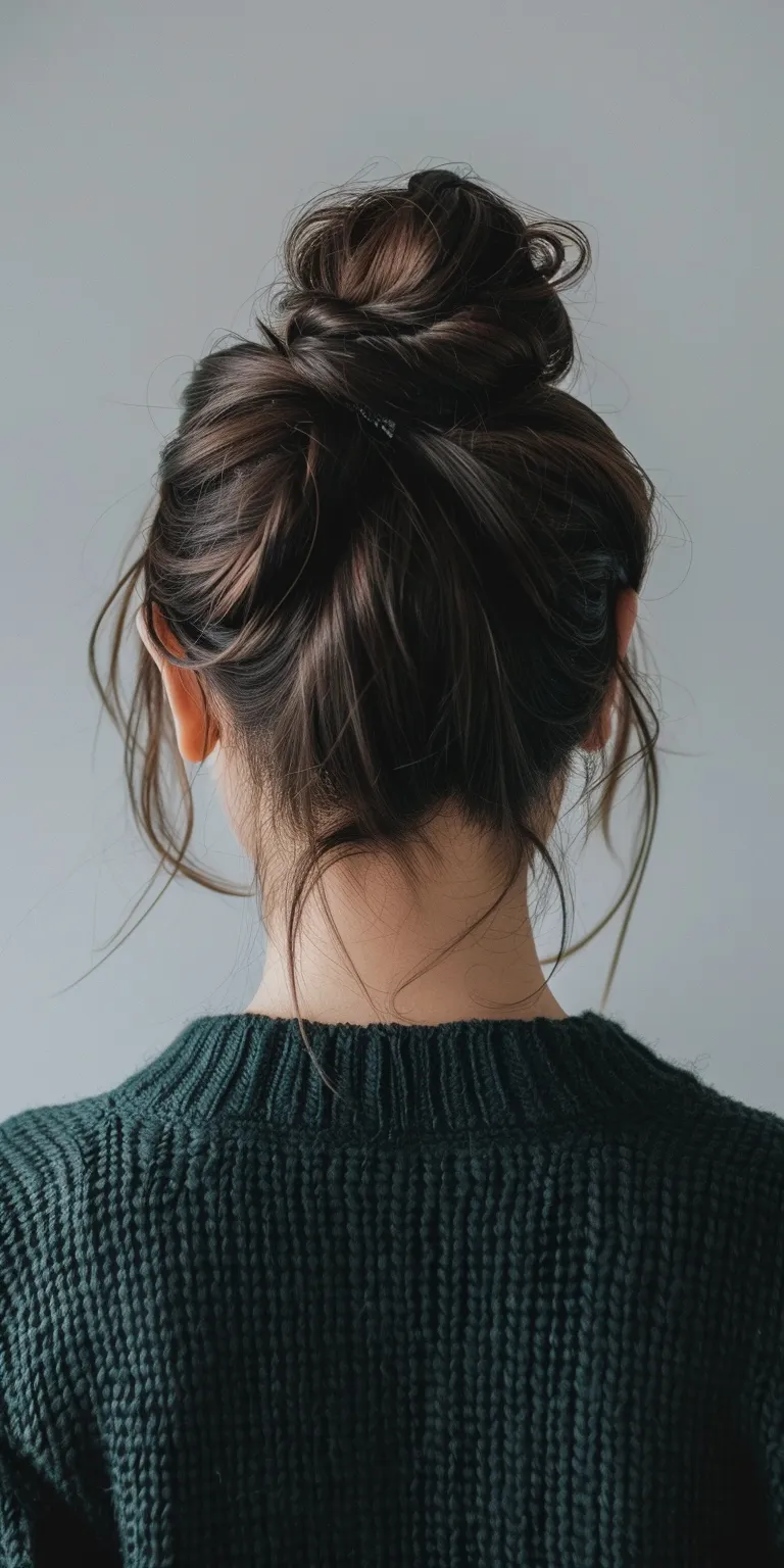 cute hairstyles with bangs Updo, Chignon, Ponytail, Ballerina bun, Japanese women's