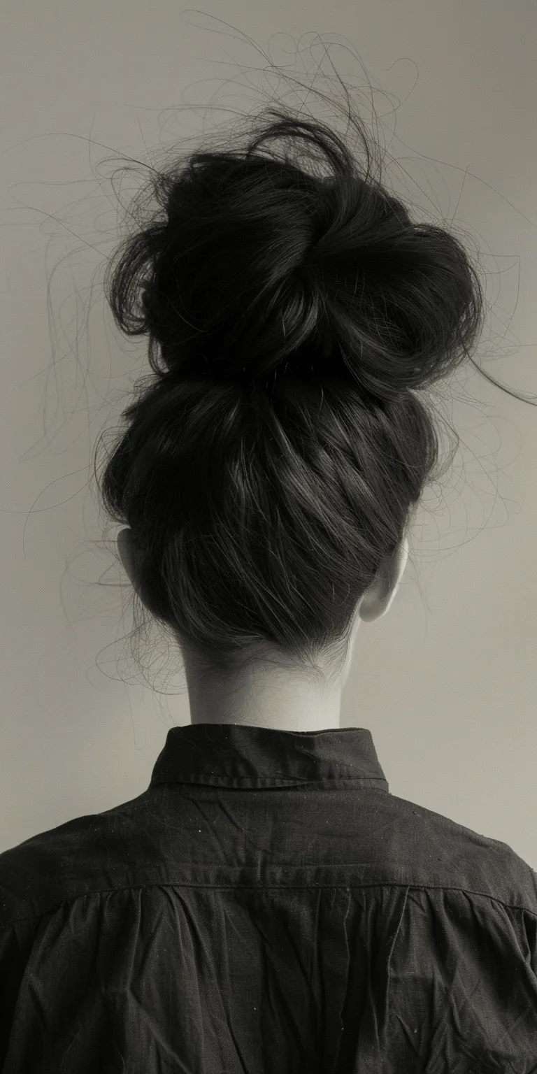 skunk hairstyle Chignon, Updo, Ballerina bun, Japanese women's hairstyles, French twist