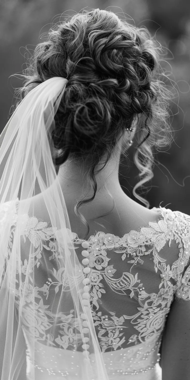 curly hair wedding styles Chignon, Historical Christian hairstyles, Milkmaid braid, Updo, Boho braids