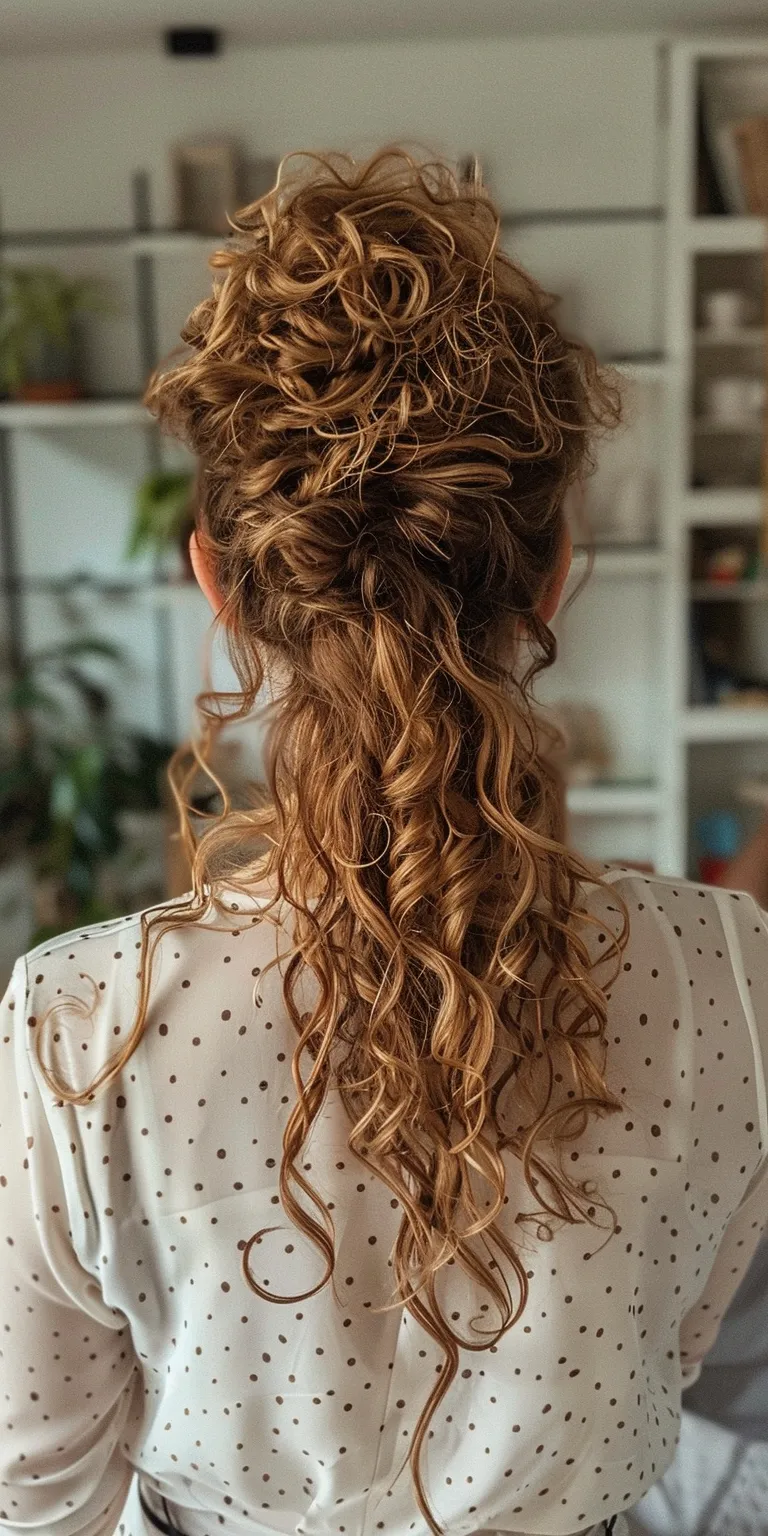 clip hairstyles Waterfall braids, Digital perm, Boho Updo, French braid