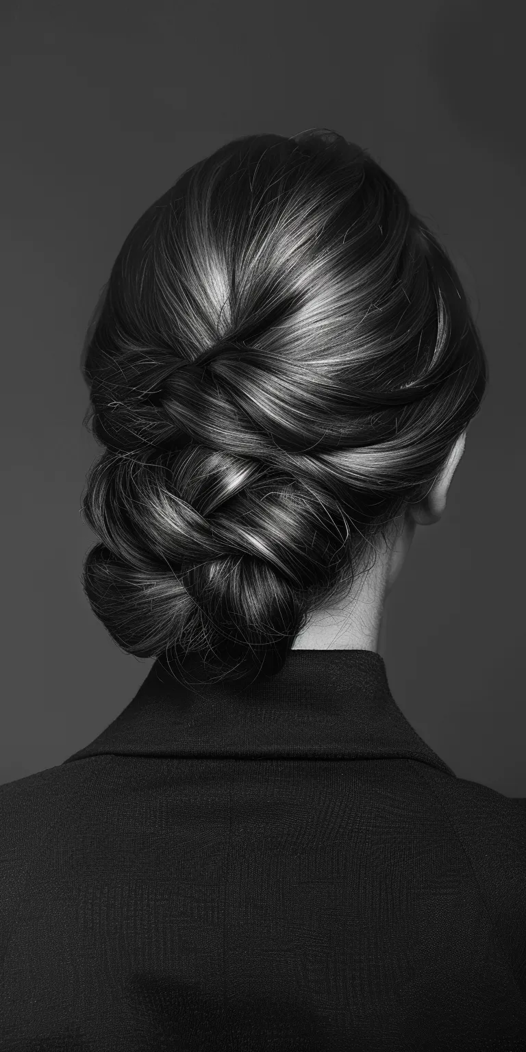 oval shape hairstyle Chignon, French twist, Updo, braid, Milkmaid braid