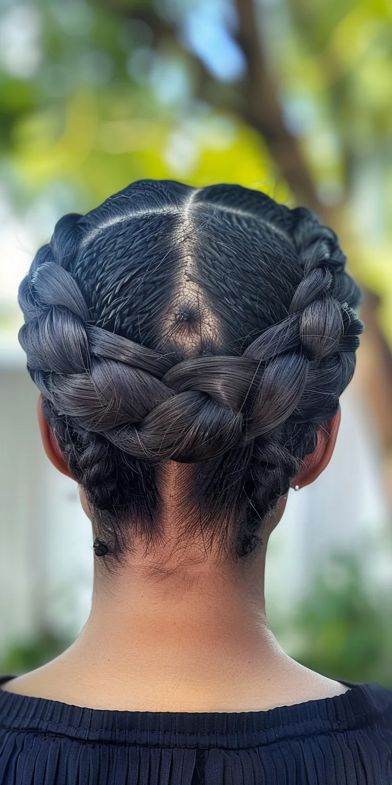 halo braid French twist, Updo, Waterfall braids, Milkmaid braid, Finger wave