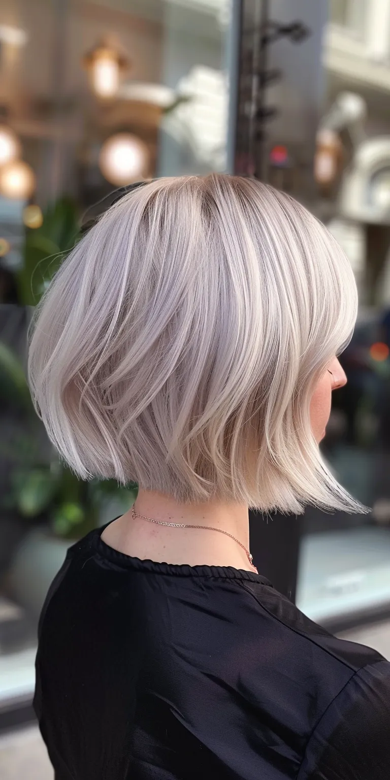 medium short haircuts for women Asymmetric cut, Layered hair, Pixie Bob Professional cut