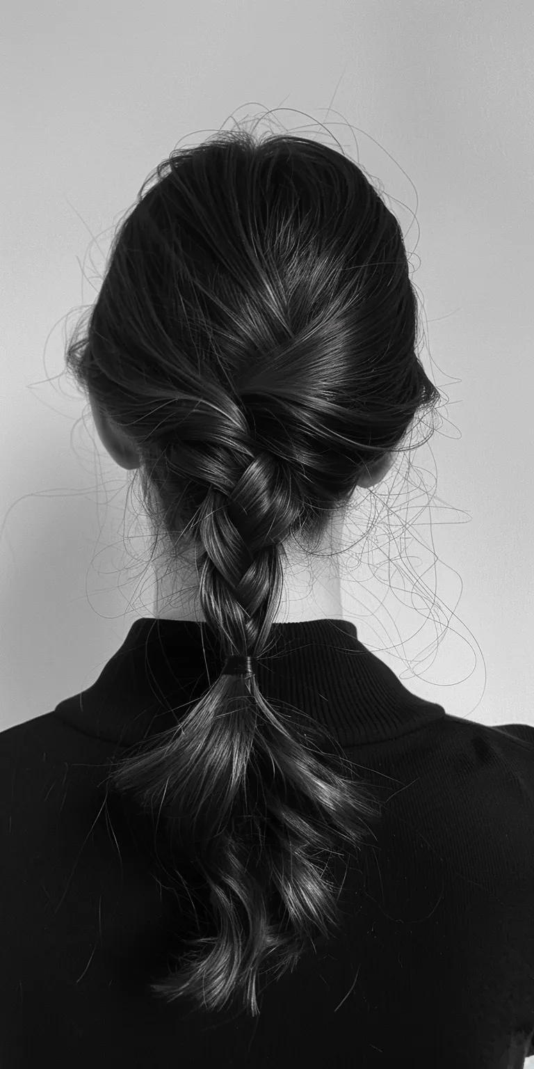 lines hairstyles French braid, twist, Braid, Chignon, Waterfall braids