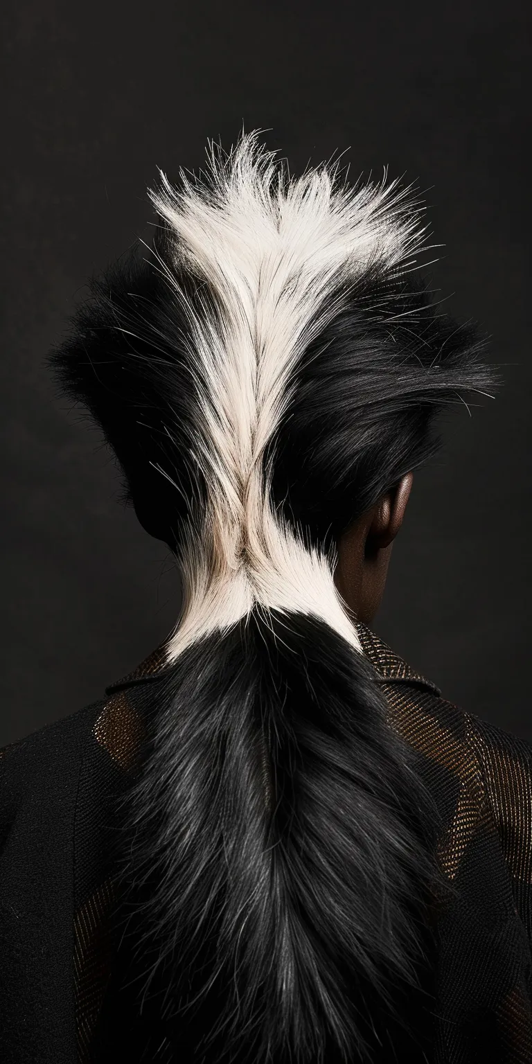 skunk hairstyle Feathered hair, Mohawk, Pompadour, Asymmetric cut, Tonsure