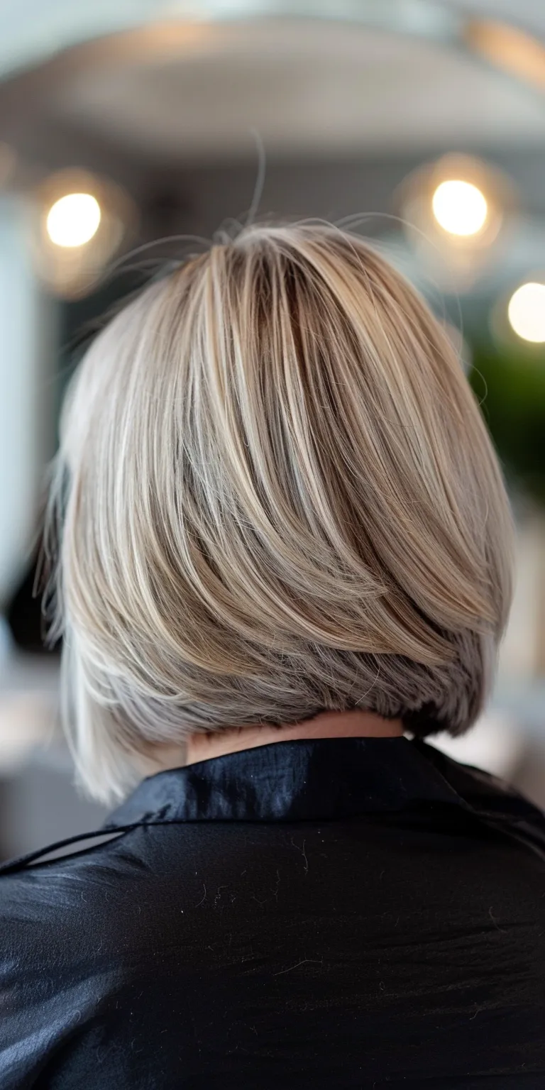 chin length haircuts Asymmetric cut, Bob Layered hair, Short brush Professional cut