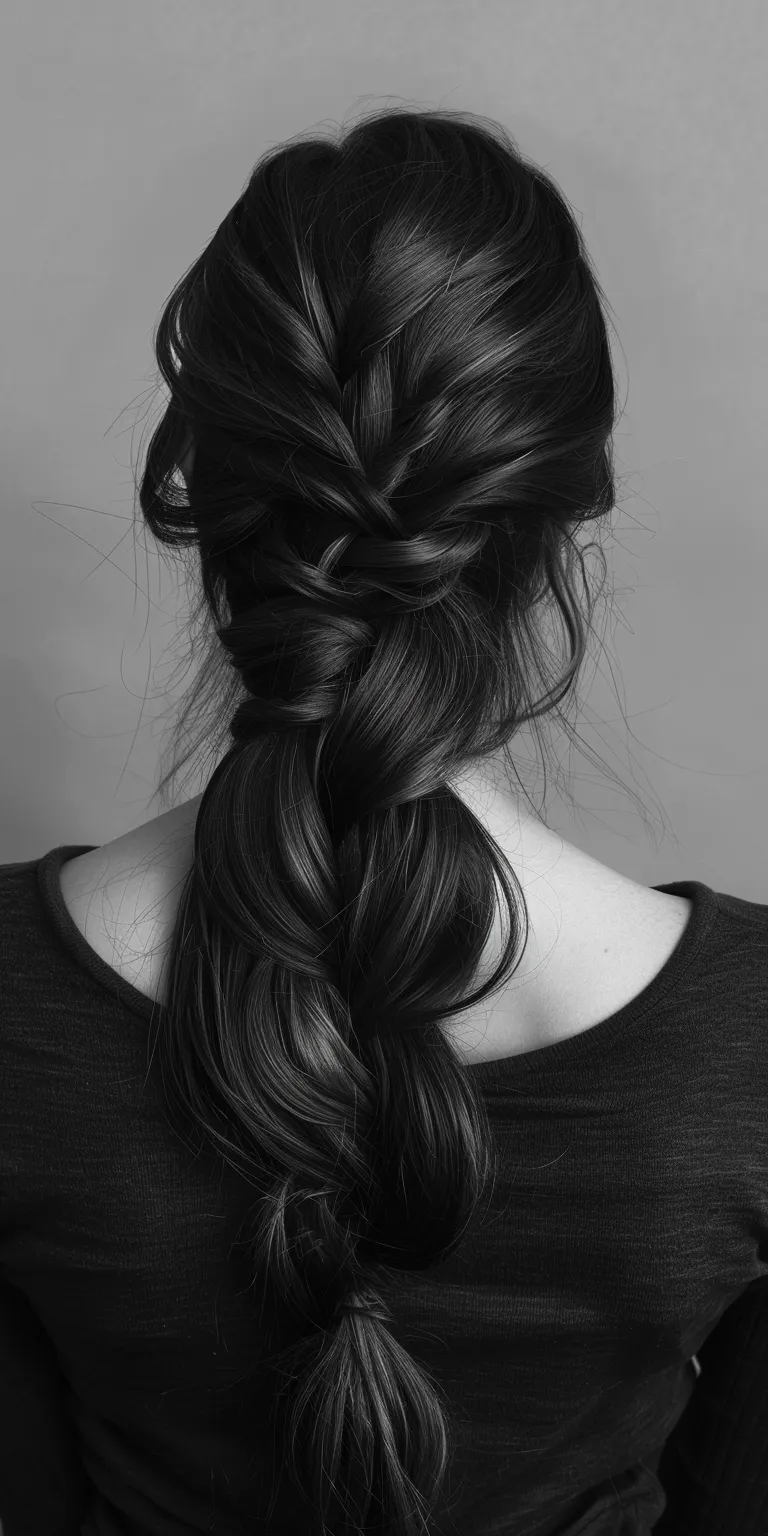 hair styles for long Waterfall braids, French braid, Braid, Chignon, Updo