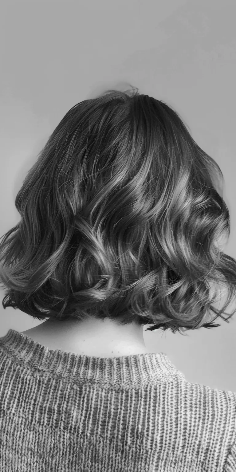 haircuts for wavy hair women Asymmetric cut, Bob Ringlets, Layered hair, Short brush cut