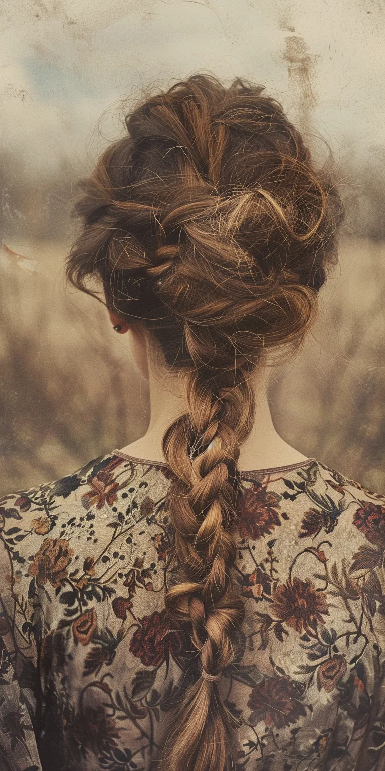 bohemian hairstyles Milkmaid braid, French Boho braids, Braid, Updo