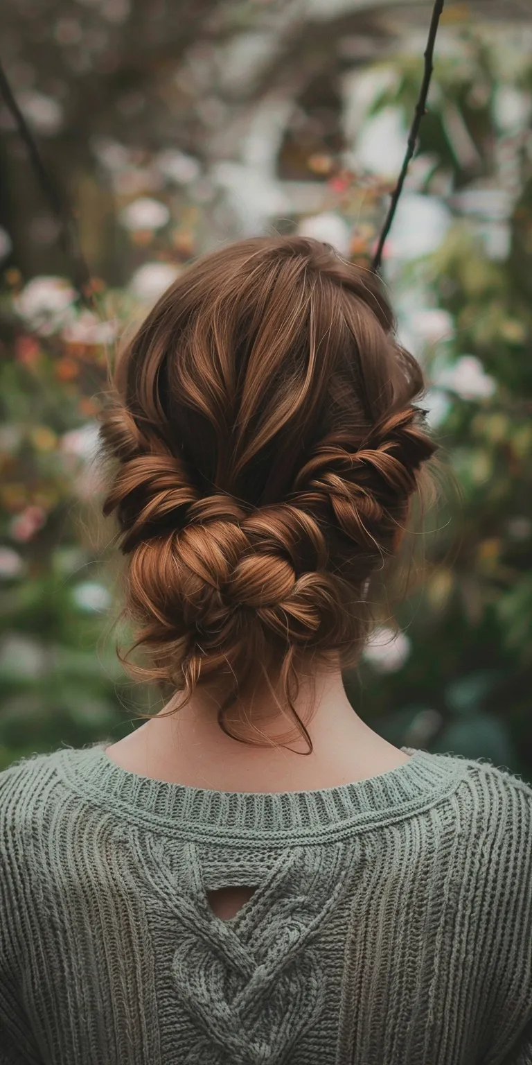 simple hair styles Updo, Milkmaid braid, French Braid, Waterfall braids