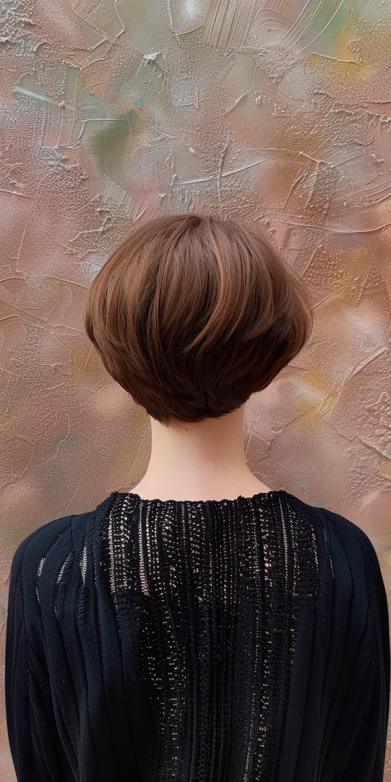 short wigs Chignon, Updo, Asymmetric cut, Digital perm, Tonsure