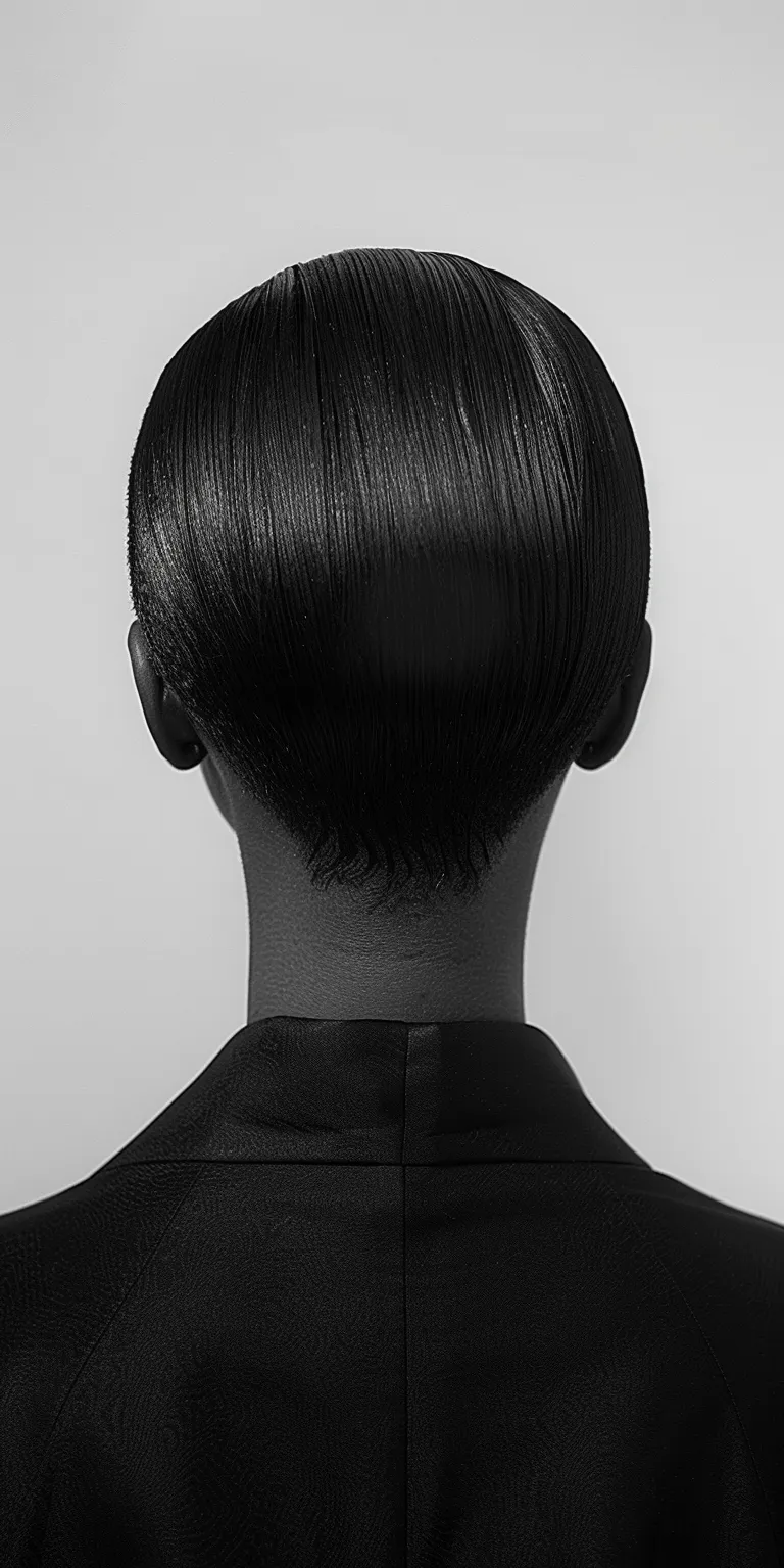 black hairstyles Asymmetric cut, Chignon, Finger wave, French twist, Pompadour