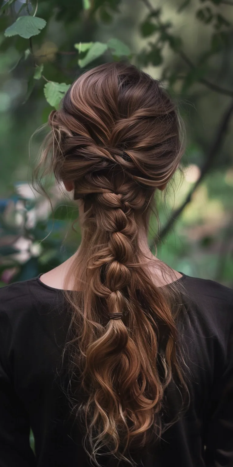 hair styles and  French braid, Braid, Waterfall braids, Boho Milkmaid braid