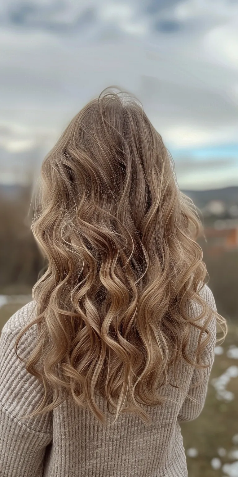 wavy hairstyles Layered hair, Digital perm, Mermaid Long Extensions