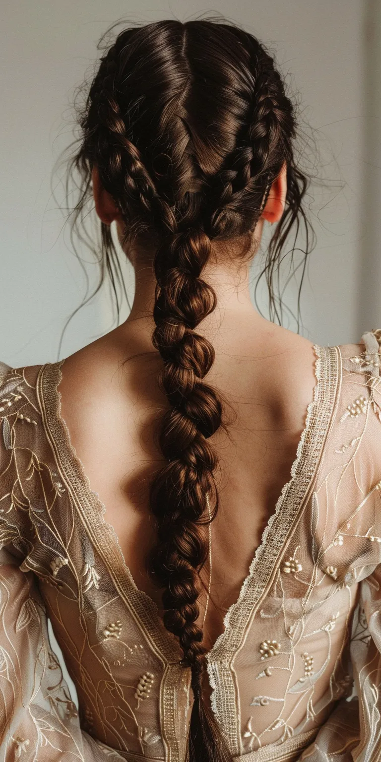 2 braid hairstyles Braid, French braid, Boho braids, Waterfall Milkmaid