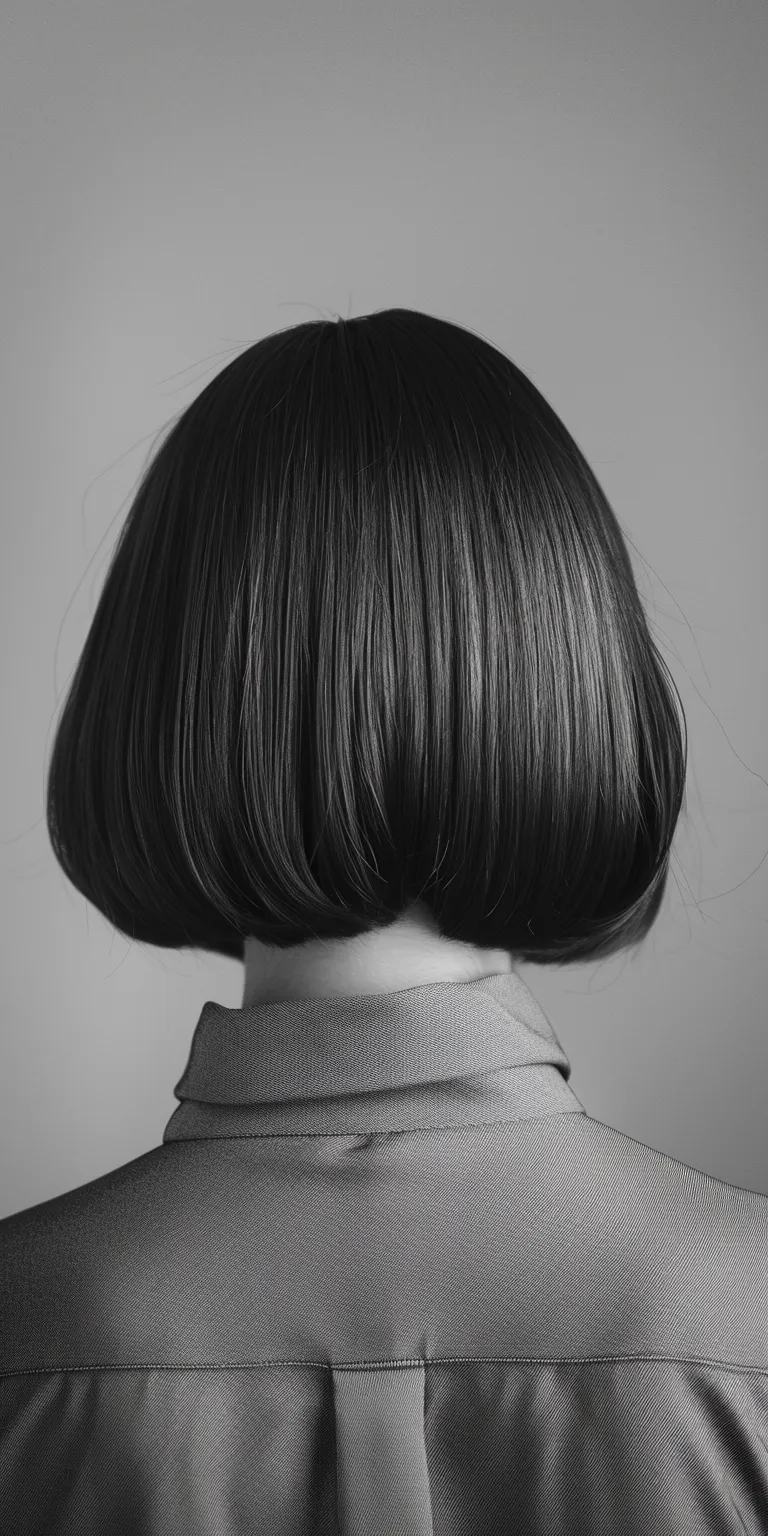 haircuts for fine straight hair Asymmetric cut, Bob Short brush Chignon, Professional cut