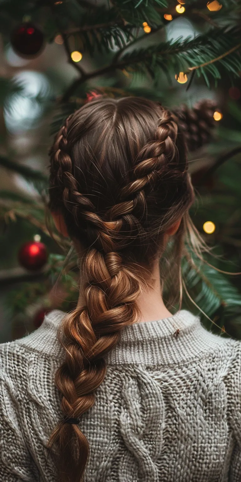 christmas hairstyles Braid, French braid, Boho braids, Milkmaid Waterfall braids