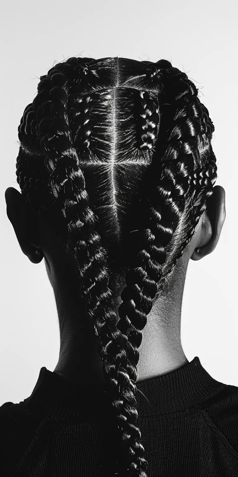 box braid Hair twists, Cornrows, Waterfall braids, French braid, Finger wave