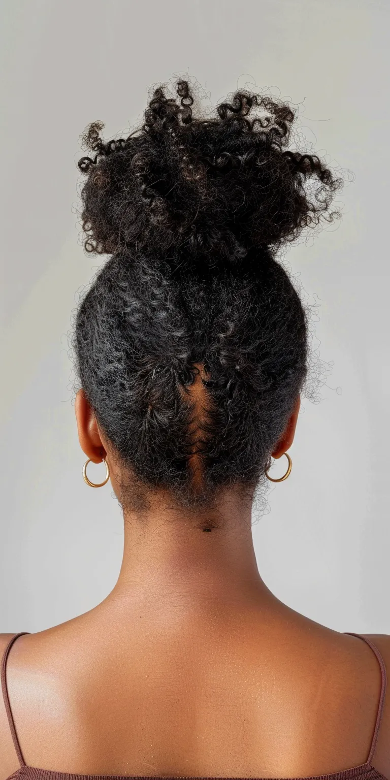 natural hair styles for ladies Kinky hair, Afro puffs, French twist, Digital perm, Asymmetric cut