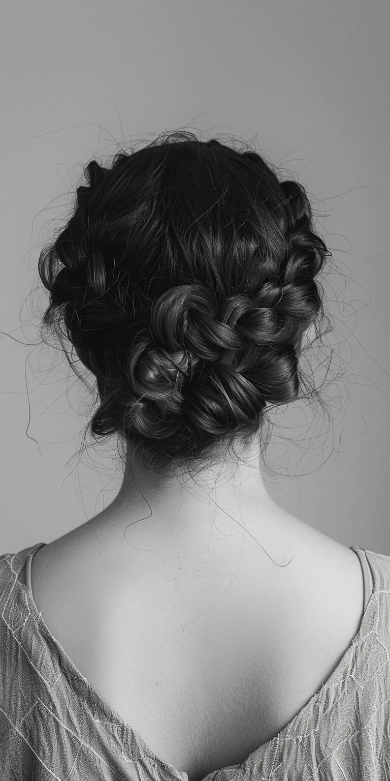 20s hairstyles Milkmaid braid, Updo, Chignon, French Waterfall braids