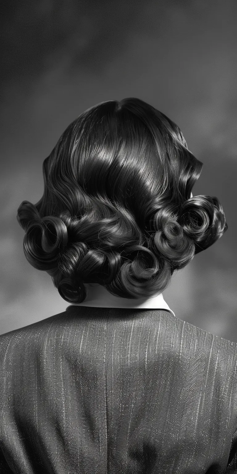 50's hairstyles Finger wave, Chignon, Ringlets, Bouffant, Updo