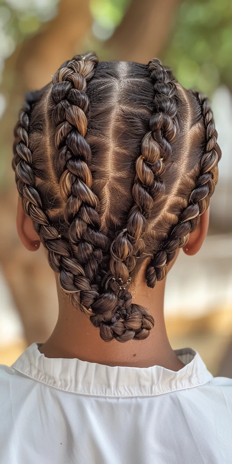 shoulder length braids Waterfall braids, Boho Hair twists, French braid, twist