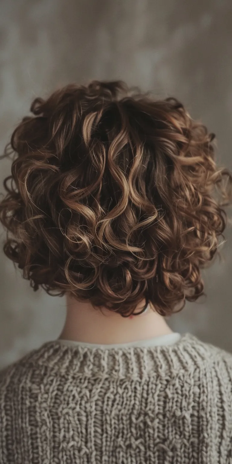 short curly hairstyles for women Ringlets, Digital perm, Curly hair, Layered Asymmetric cut