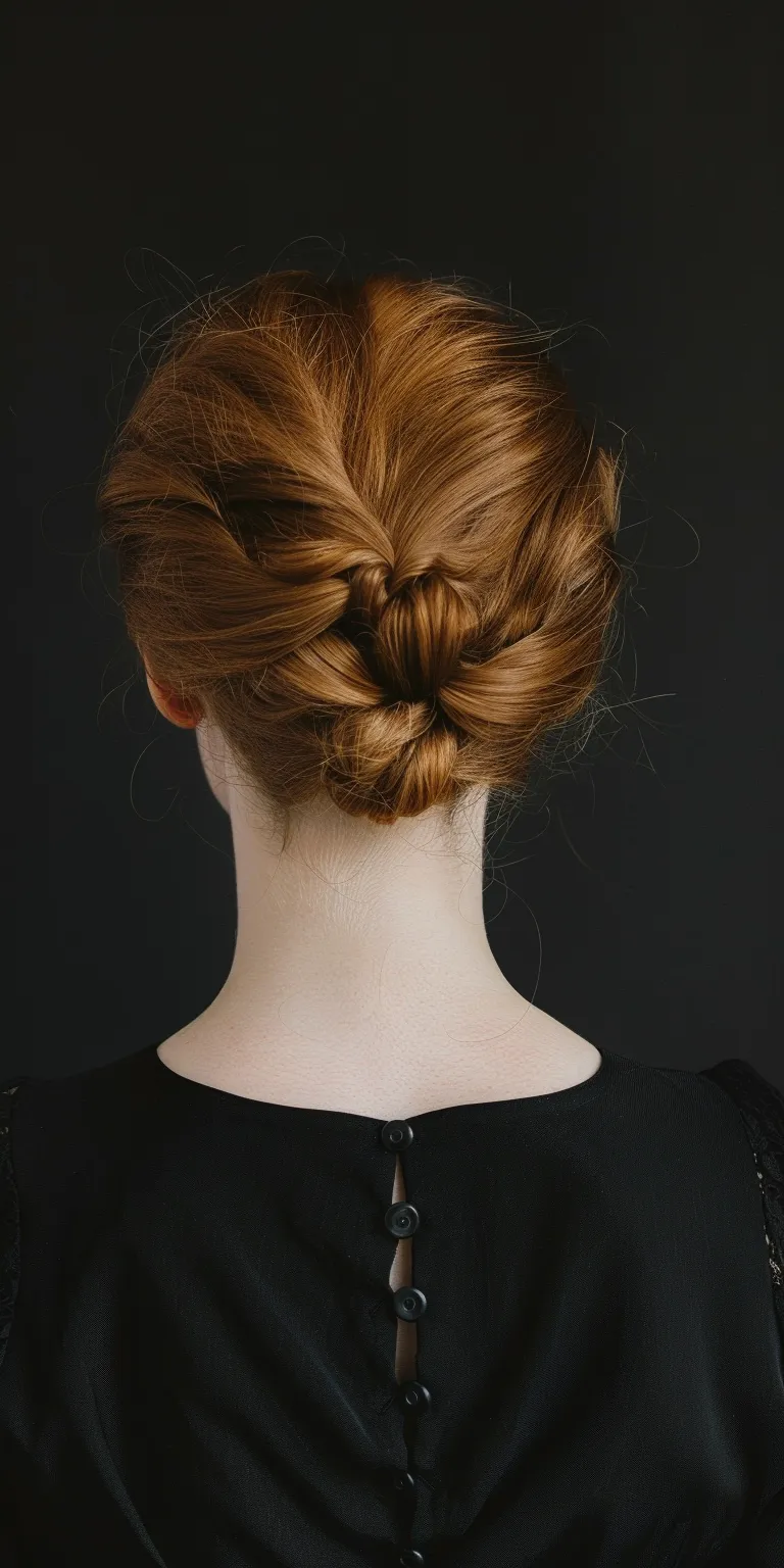 ducktail hairstyle Chignon, Updo, French twist, Milkmaid braid, Ballerina bun