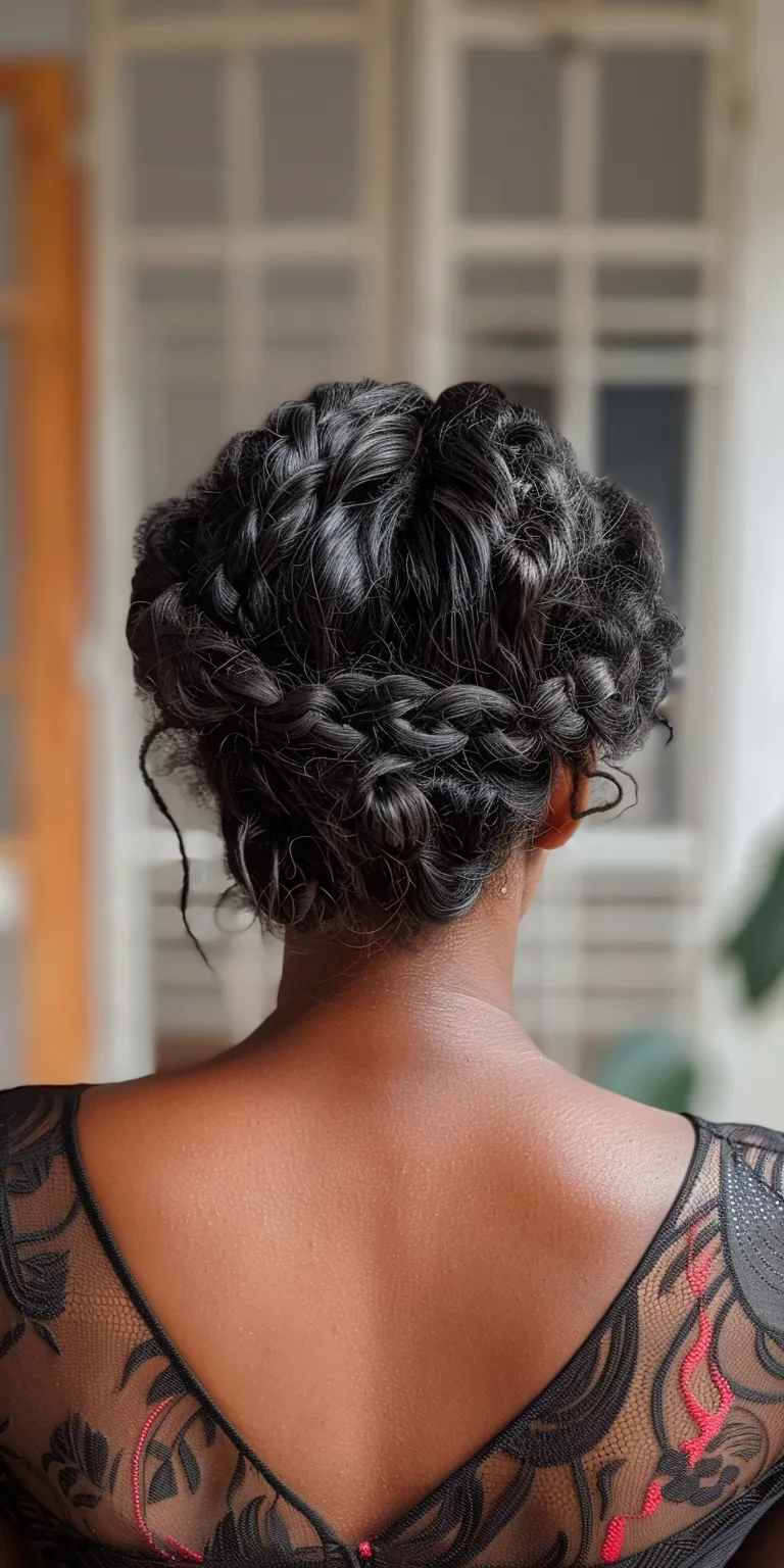 prom hairstyles Updo, Waterfall braids, Chignon, French twist, Hair twists