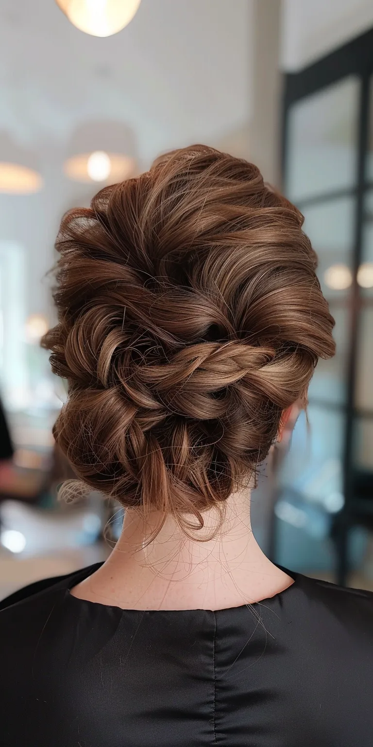 women hair styles Updo, Chignon, French twist, Waterfall braids, Ballerina bun