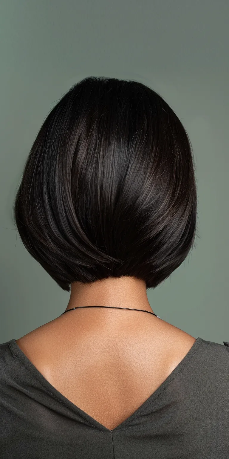 inverted bob hairstyles Asymmetric cut, Japanese women's hairstyles, Chignon, Bob Tonsure