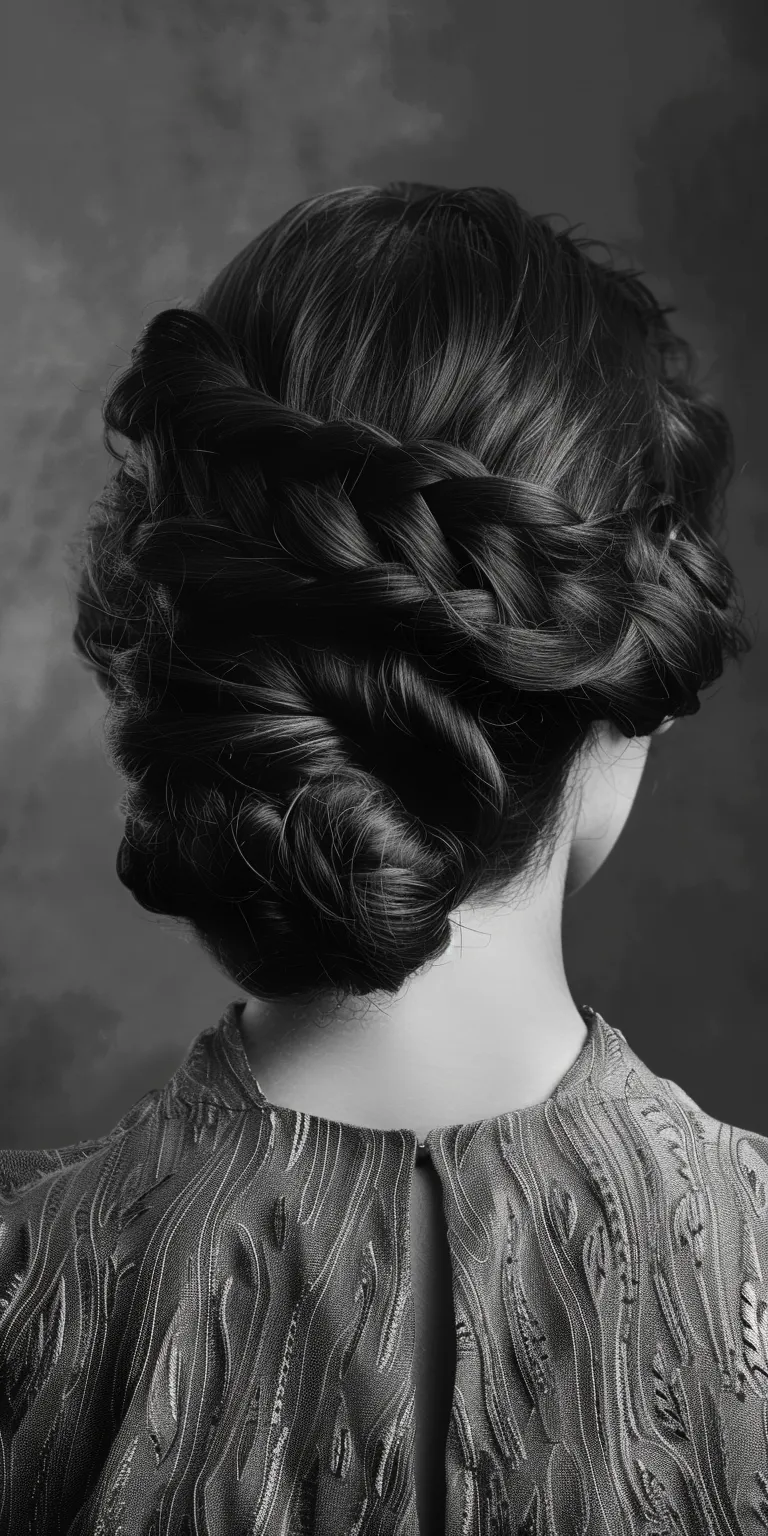 1920s hairstyles Milkmaid braid, Chignon, Updo, French twist