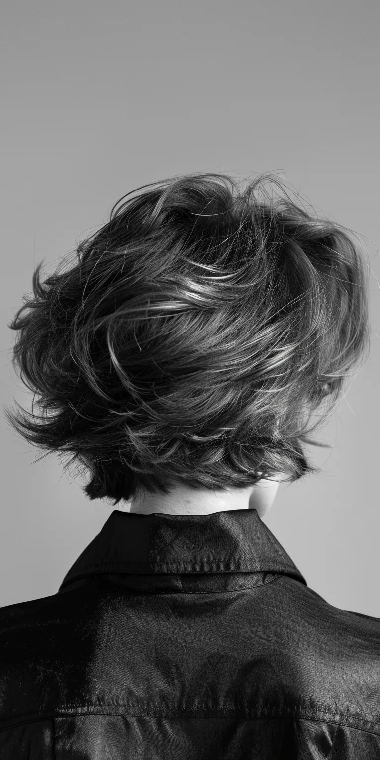 layered haircuts Asymmetric cut, Digital perm, Layered hair, Chignon, Bob cut