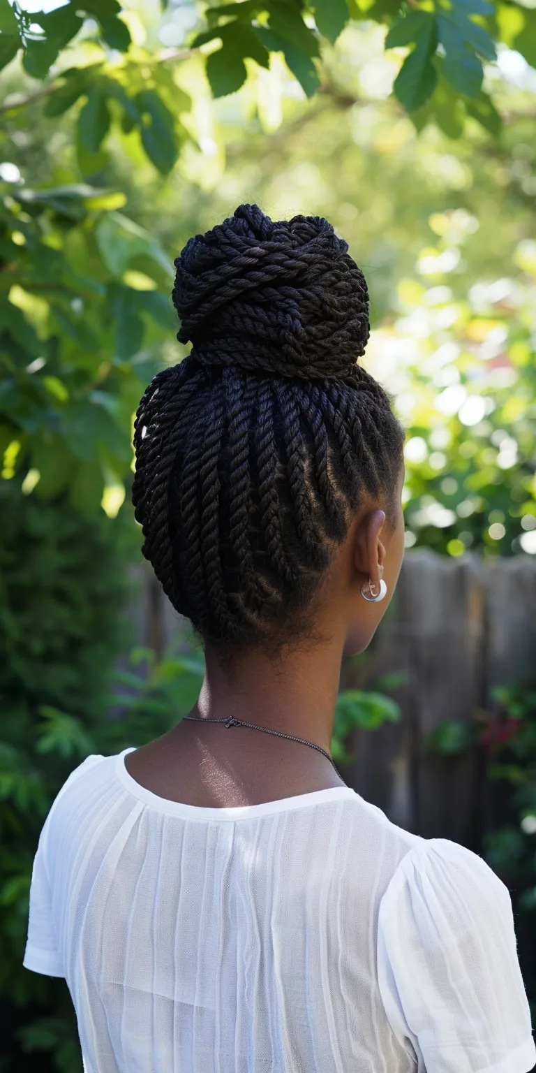 crochet braids hairstyles Hair twists, Crochet braids, French twist, Waterfall Updo