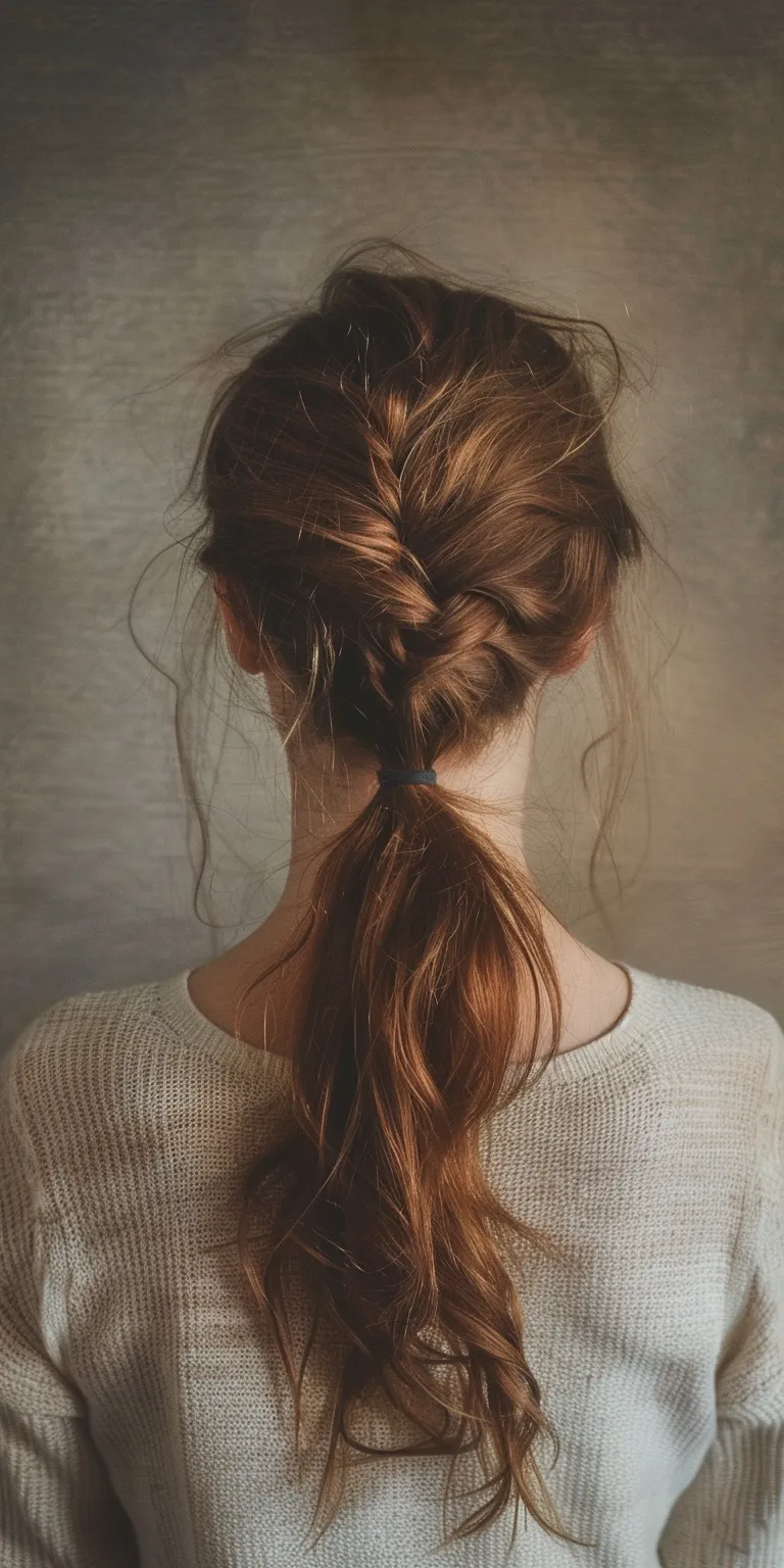 pony tails hair styles French braid, Braid, Milkmaid Waterfall braids, Updo