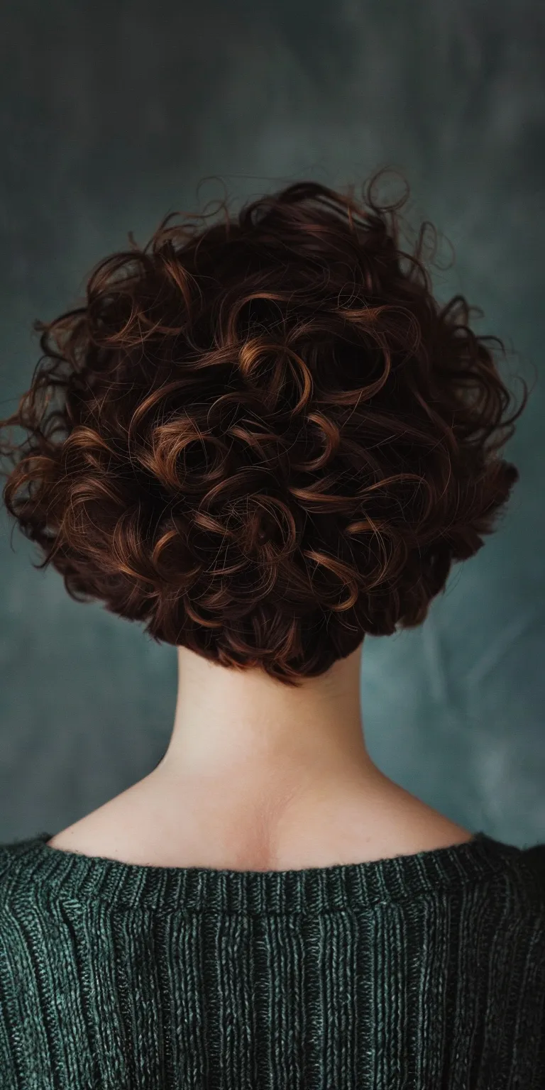 short curly hairstyles Digital perm, Asymmetric cut, Updo, Finger wave, Bouffant