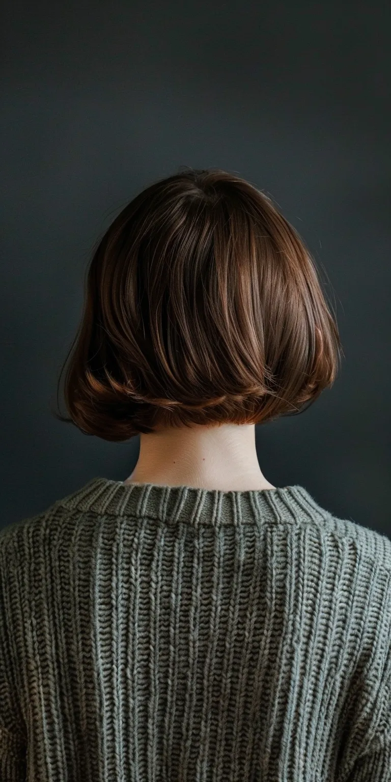 cute haircuts for women Asymmetric cut, Bob Short brush Layered hair, Chignon