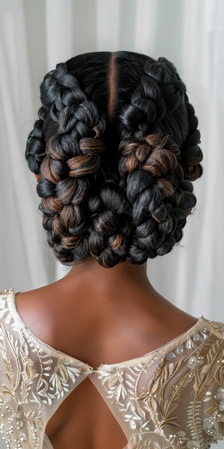 braided updo hairstyles Waterfall braids, Hair twists, Milkmaid braid, Updo, Boho braids