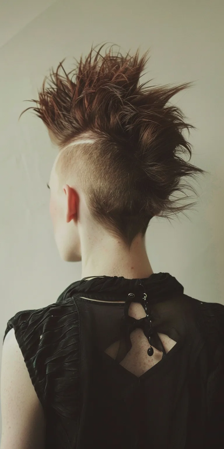 mohawk styles Asymmetric cut, Mohawk, Pompadour, Updo, Feathered hair