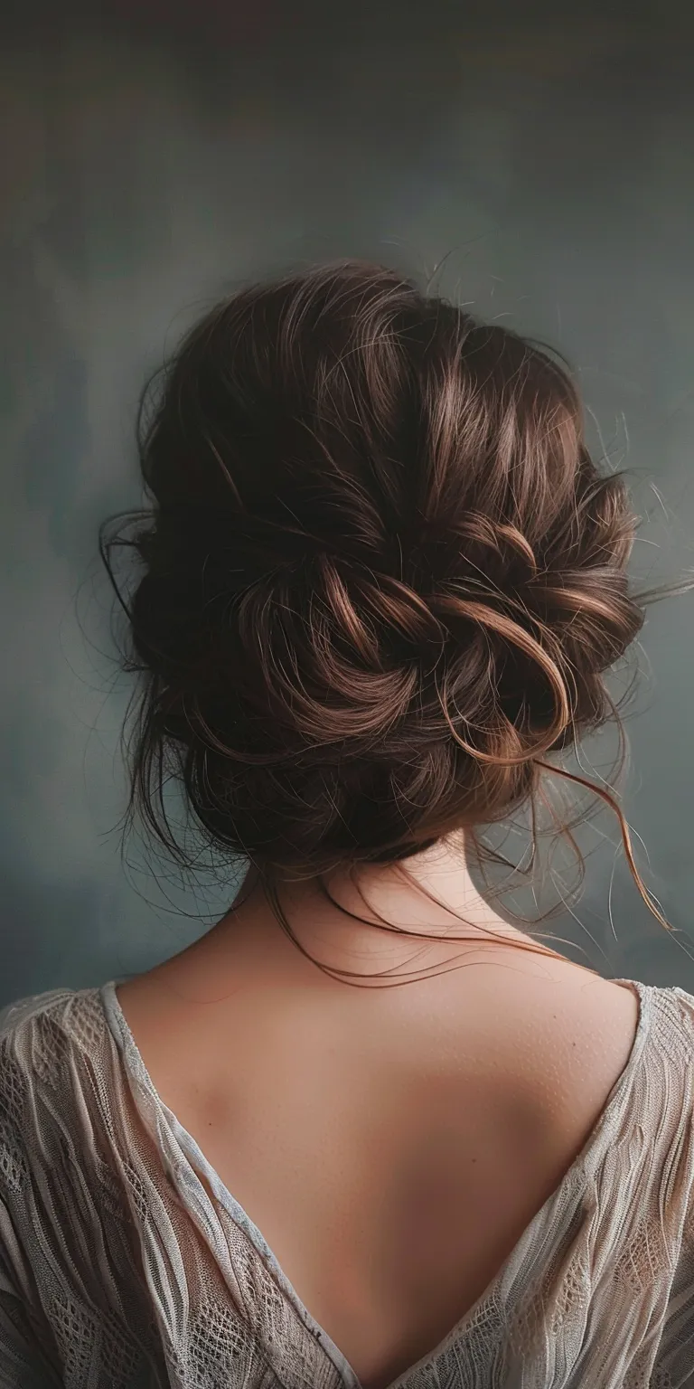 cute updos Updo, Chignon, Milkmaid braid, Layered hair, Japanese women's hairstyles