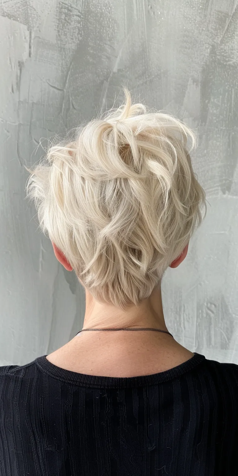 short choppy hairstyles Asymmetric cut, Pixie Digital perm, Updo, Short brush cut