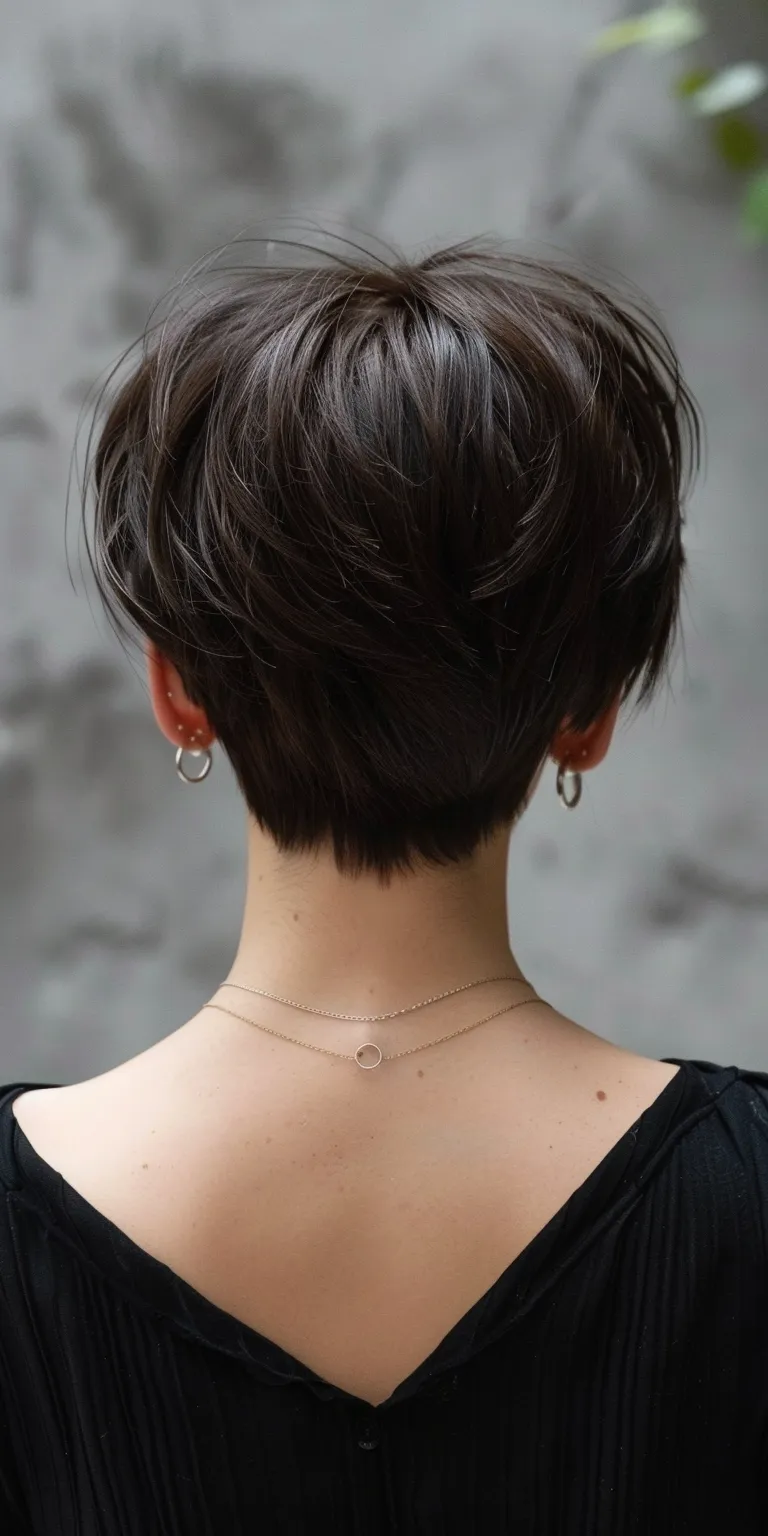 pixie haircuts for fine hair Asymmetric cut, Pixie Butterfly haircut, Short brush Japanese women's hairstyles