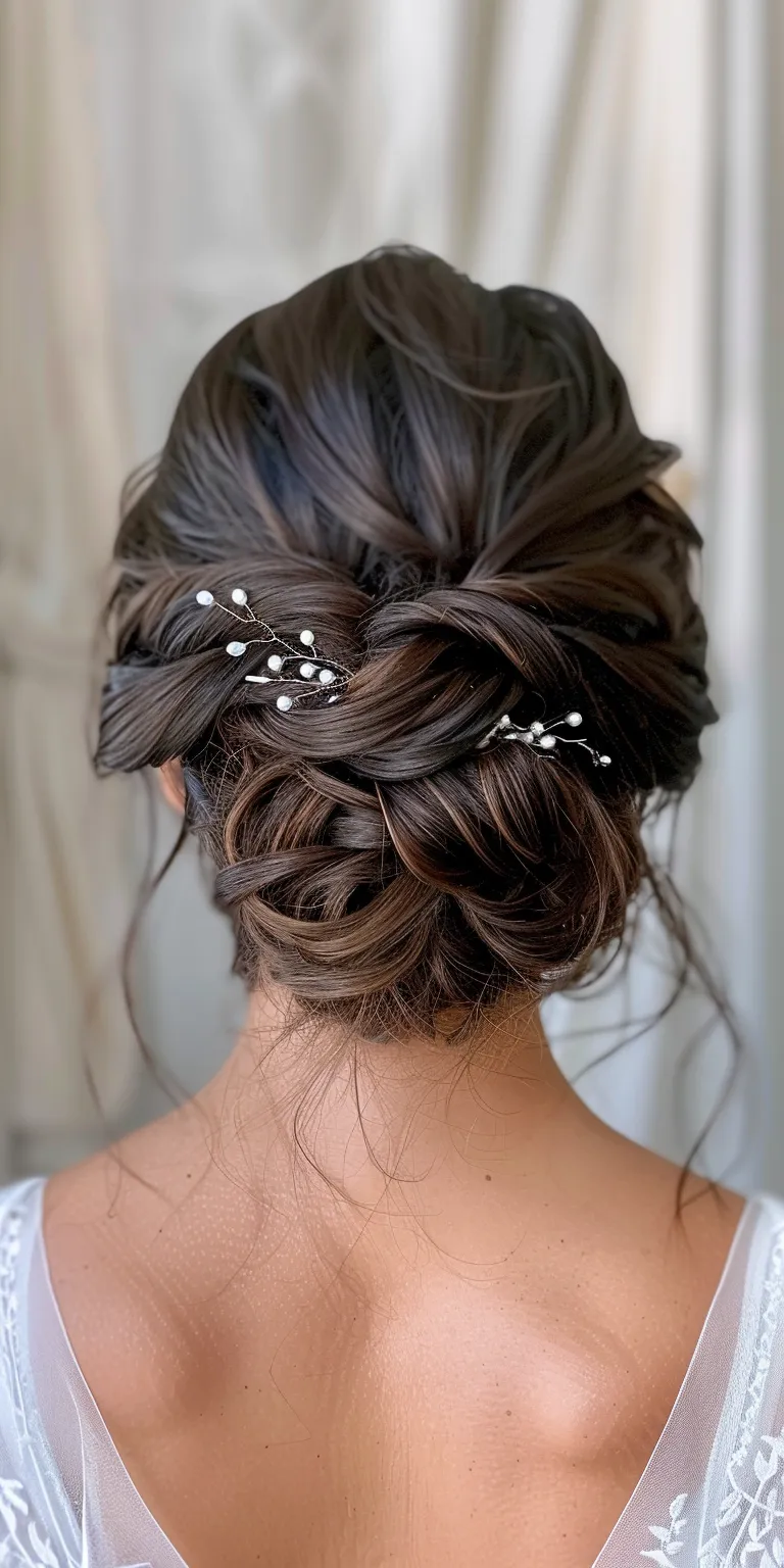 wedding hairstyles for bridesmaids Updo, Chignon, Waterfall braids, French twist, Milkmaid braid