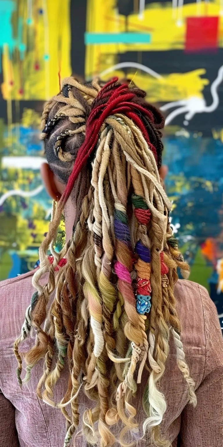 butterfly locs with color Dreadlocks, Hair twists, Layered hair, Boho braids, Digital perm