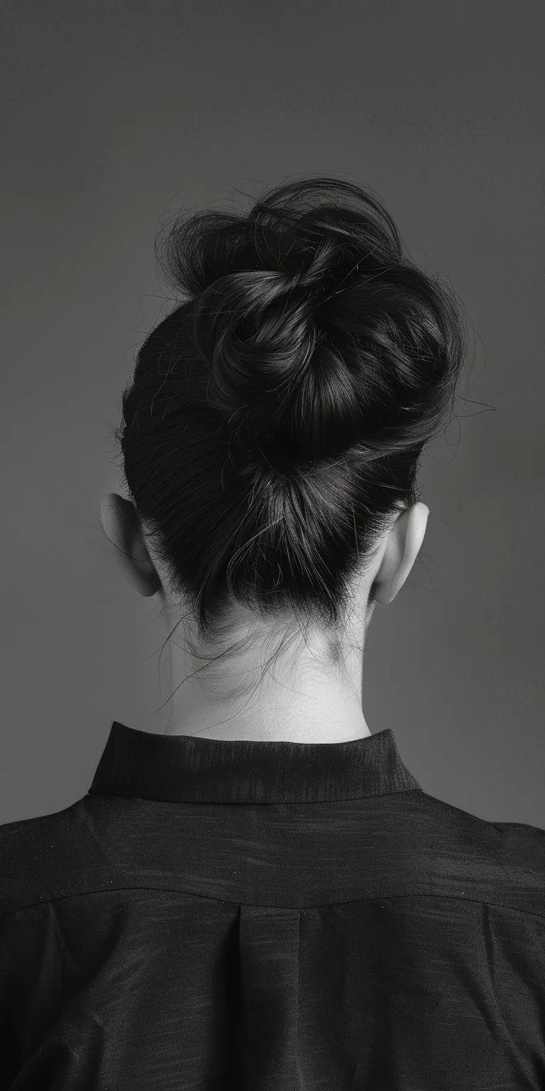 high fade hairstyle Chignon, Updo, Ballerina bun, French twist, Asymmetric cut