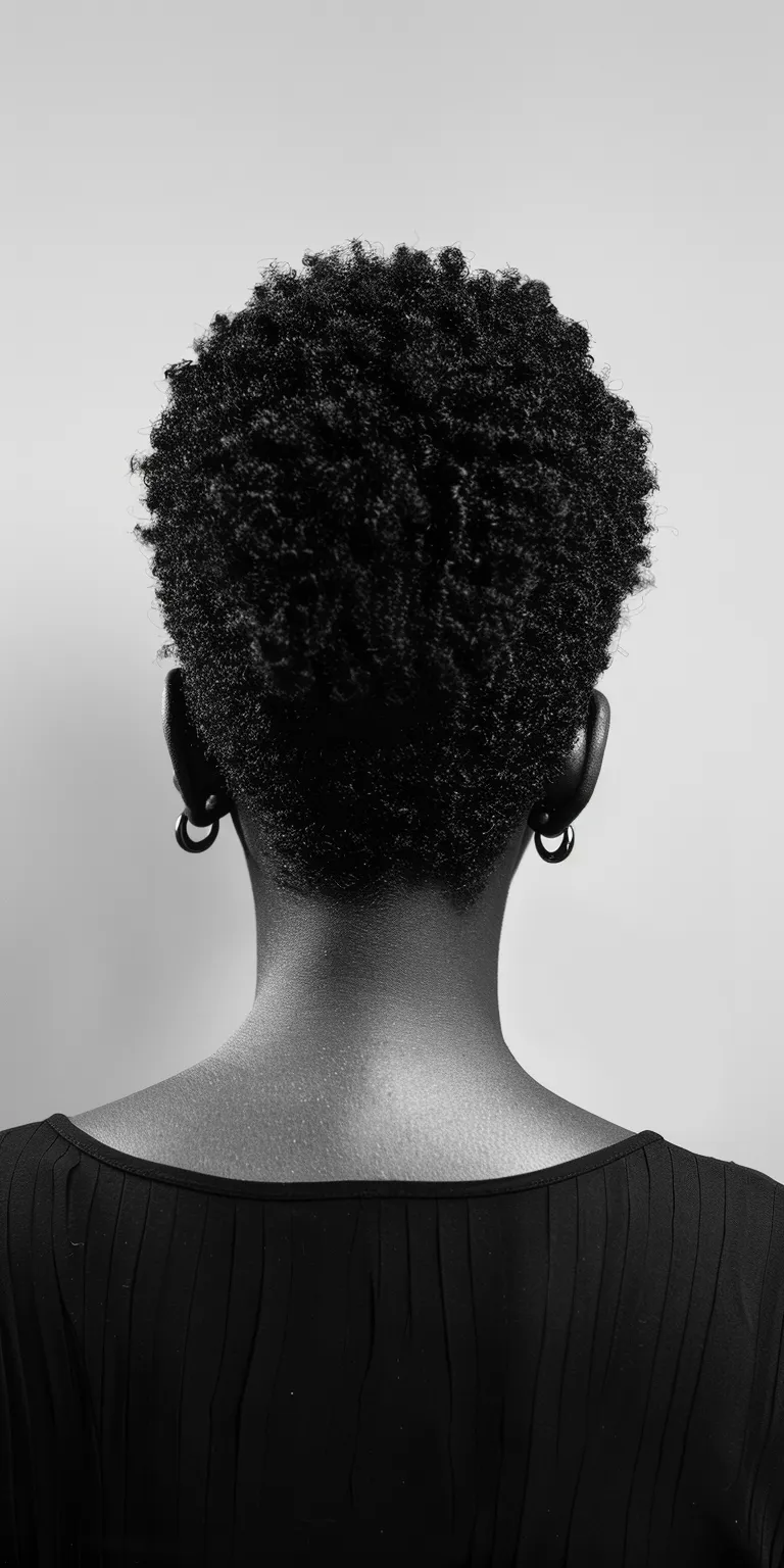 short hairstyles Asymmetric cut, Afro puffs, Kinky hair, Short brush Pompadour