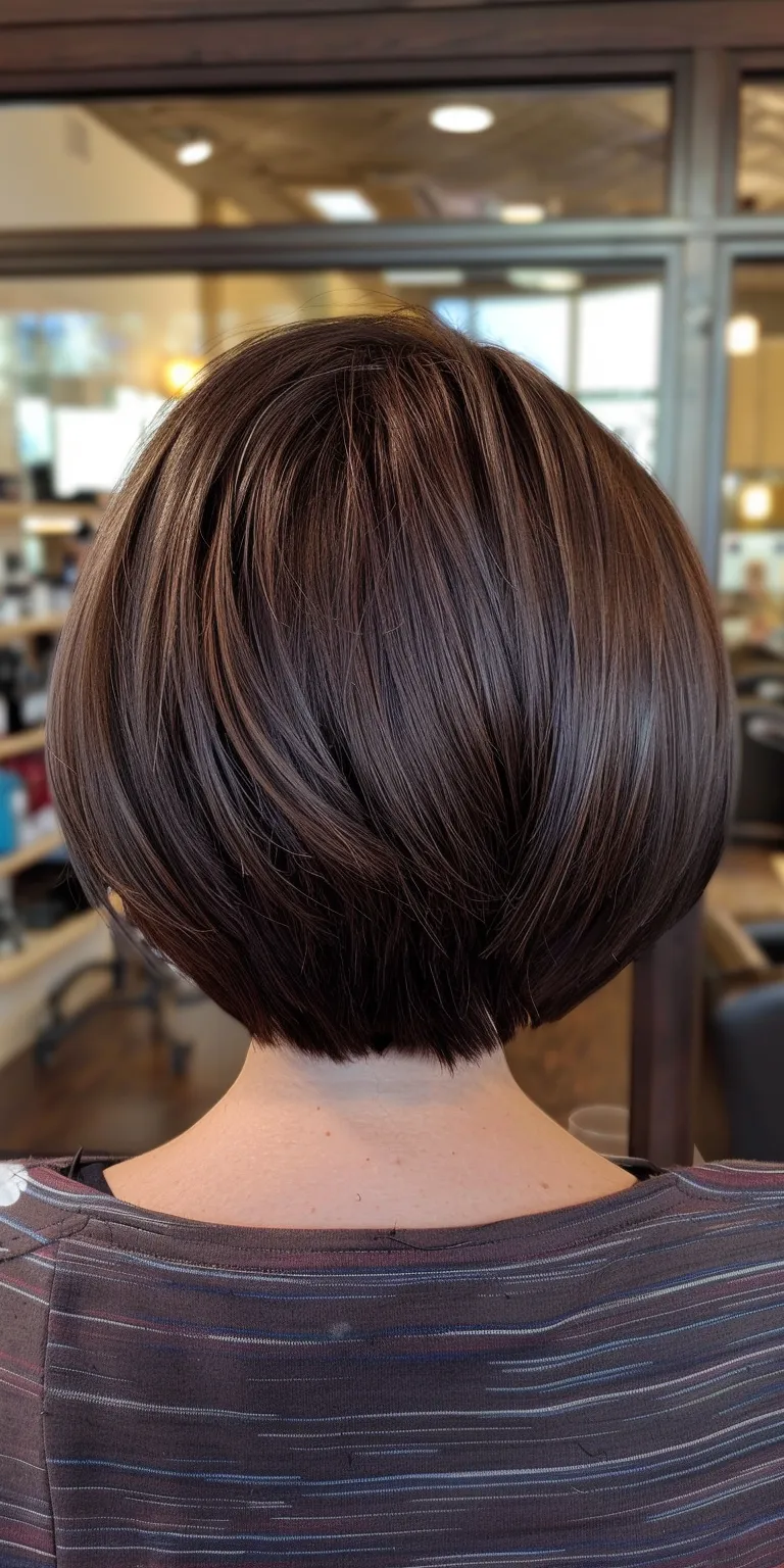 stacked bob haircuts Asymmetric cut, Short brush Bob Professional Pixie cut