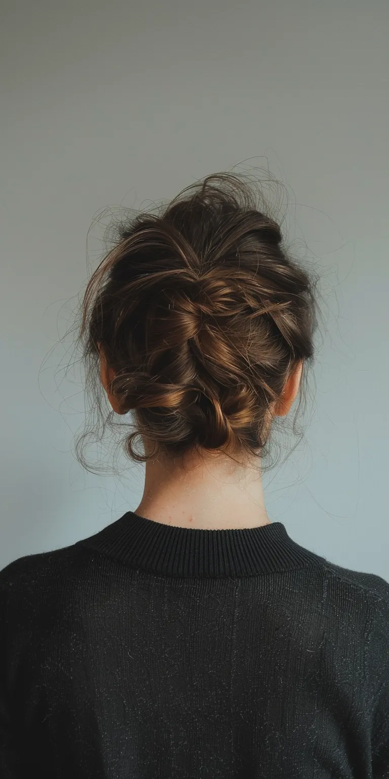 greasy hair styles Chignon, Updo, Milkmaid braid, French twist, Ballerina bun